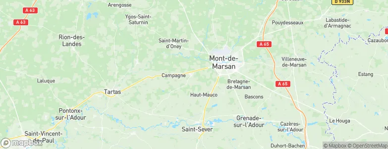 Saint-Perdon, France Map