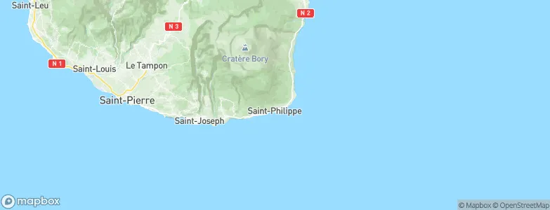 Saint-Philippe, Réunion Map
