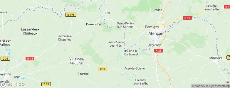 Saint-Pierre-des-Nids, France Map