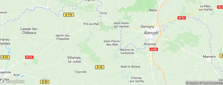 Saint-Pierre-des-Nids, France Map