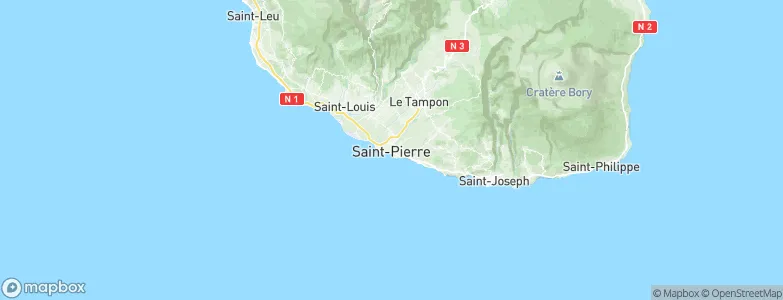 Saint-Pierre, Réunion Map