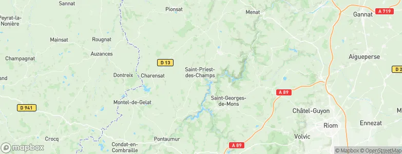 Saint-Priest-des-Champs, France Map