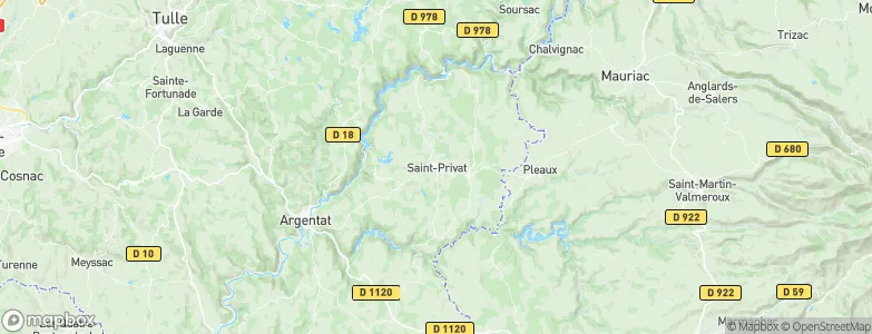Saint-Privat, France Map