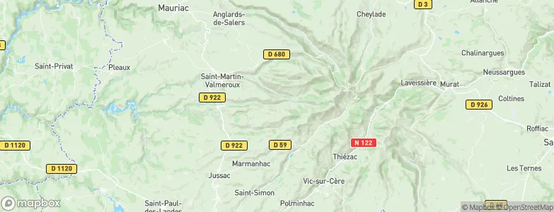 Saint-Projet-de-Salers, France Map