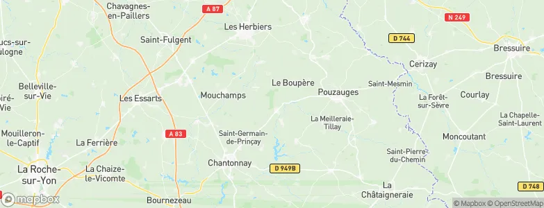 Saint-Prouant, France Map