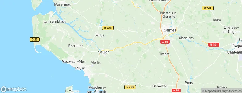 Saint-Romain-de-Benet, France Map