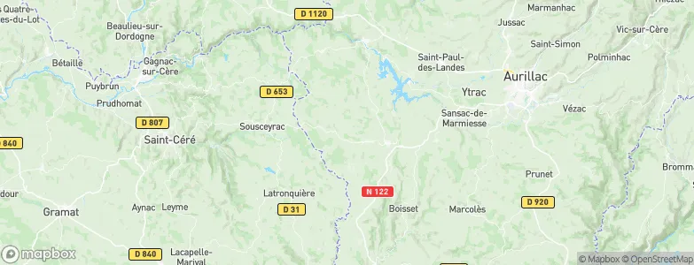 Saint-Saury, France Map