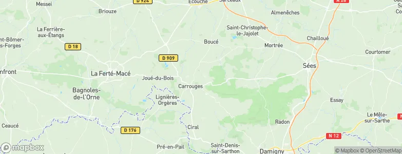 Saint-Sauveur-de-Carrouges, France Map