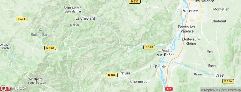 Saint-Sauveur-de-Montagut, France Map