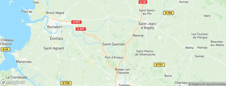 Saint-Savinien, France Map