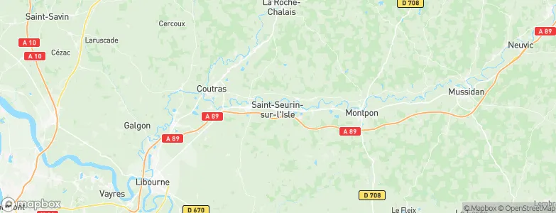 Saint-Seurin-sur-l'Isle, France Map