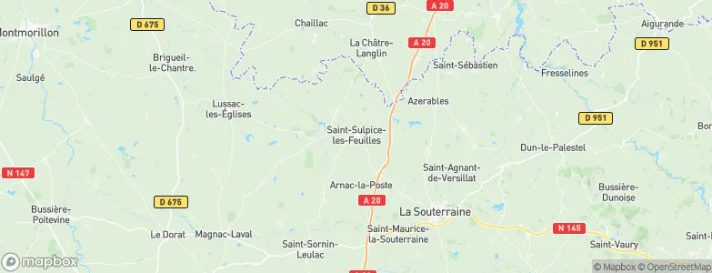 Saint-Sulpice-les-Feuilles, France Map