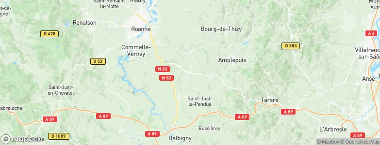 Saint-Symphorien-de-Lay, France Map