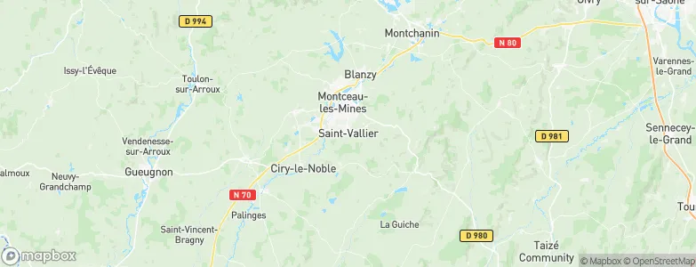 Saint-Vallier, France Map