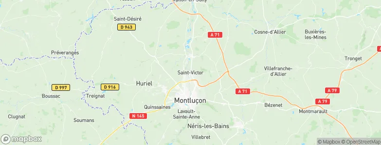 Saint-Victor, France Map