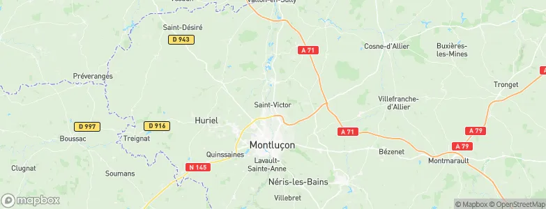 Saint-Victor, France Map