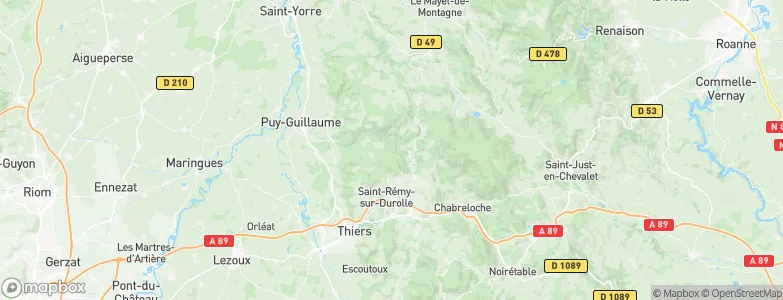 Saint-Victor-Montvianeix, France Map