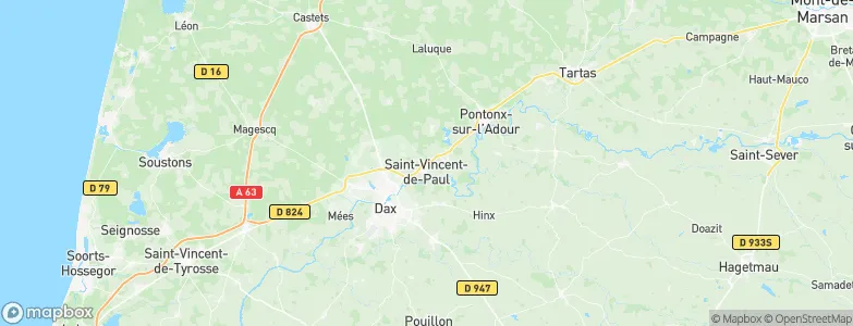 Saint-Vincent-de-Paul, France Map