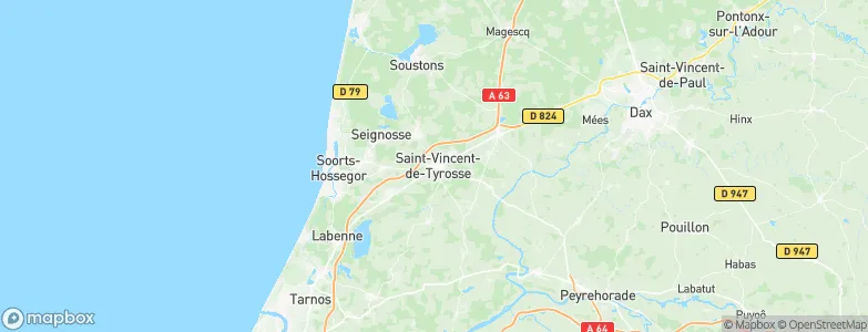 Saint-Vincent-de-Tyrosse, France Map