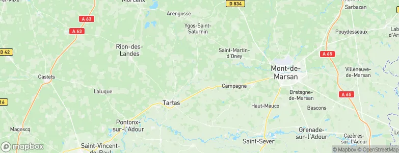 Saint-Yaguen, France Map