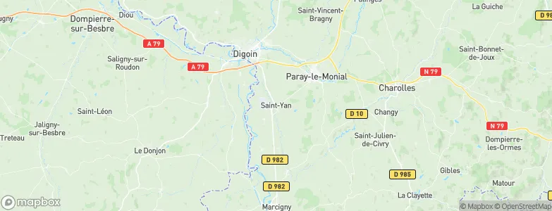 Saint-Yan, France Map