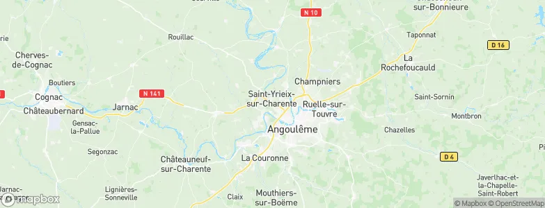 Saint-Yrieix-sur-Charente, France Map
