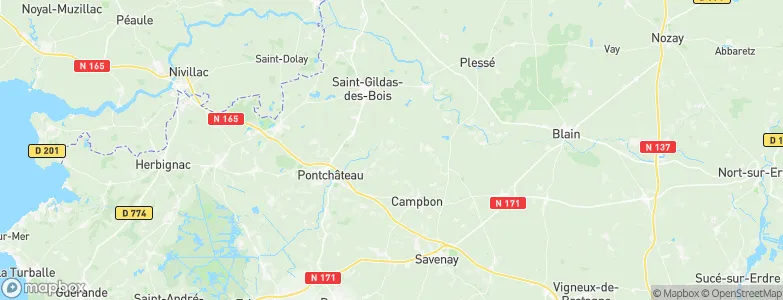 Sainte-Anne-sur-Brivet, France Map