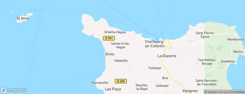 Sainte-Croix-Hague, France Map