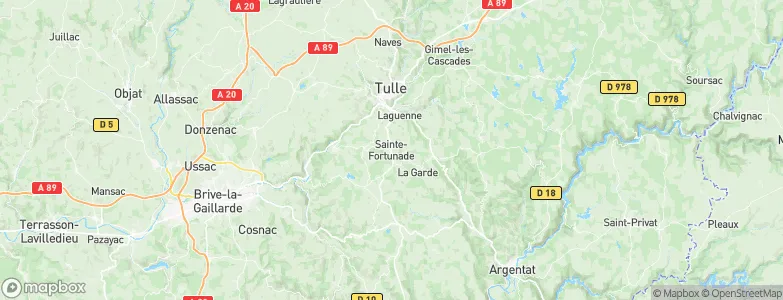 Sainte-Fortunade, France Map