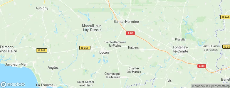 Sainte-Gemme-la-Plaine, France Map