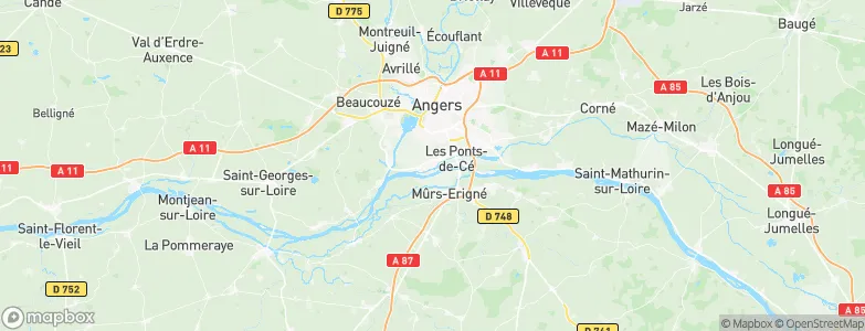 Sainte-Gemmes-sur-Loire, France Map