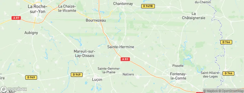 Sainte-Hermine, France Map