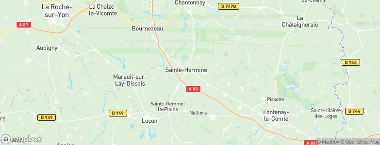 Sainte-Hermine, France Map