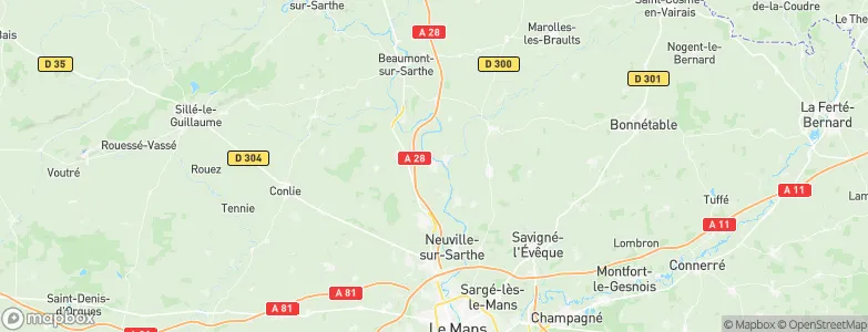 Sainte-Jamme-sur-Sarthe, France Map