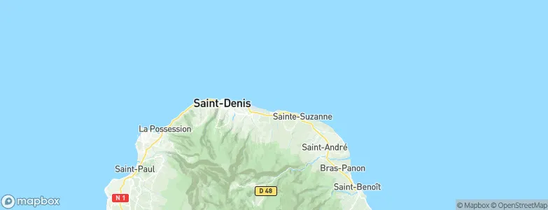 Sainte-Marie, Réunion Map