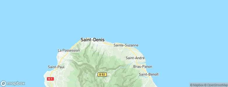 Sainte-Marie, Réunion Map