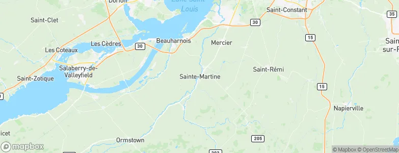 Sainte-Martine, Canada Map