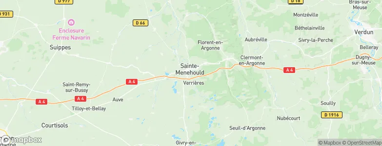 Sainte-Menehould, France Map