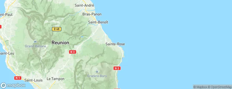 Sainte-Rose, Réunion Map