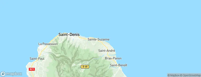 Sainte-Suzanne, Réunion Map