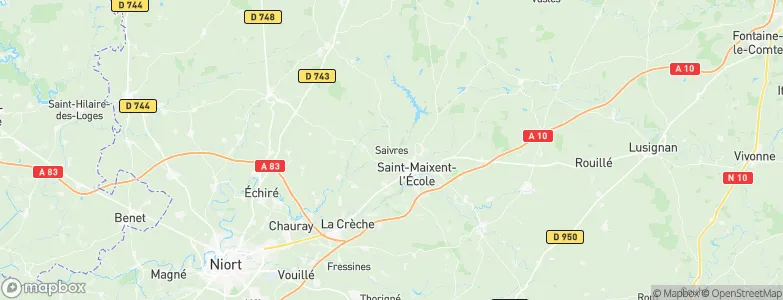 Saivres, France Map