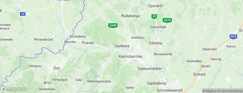 Sajókaza, Hungary Map