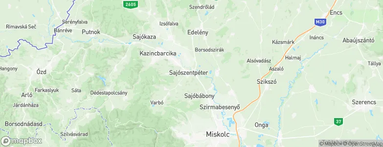 Sajószentpéter, Hungary Map