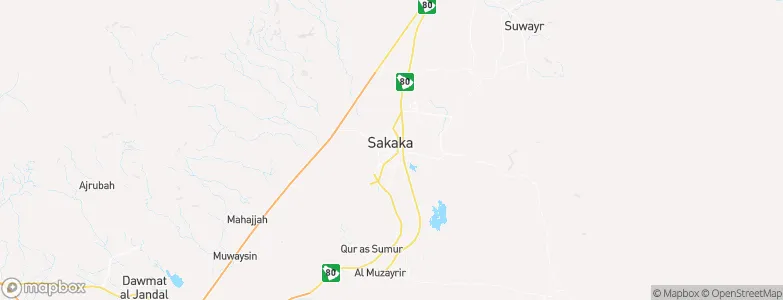 Sakakah, Saudi Arabia Map