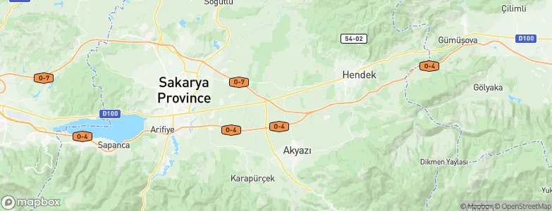 Sakarya Province, Turkey Map