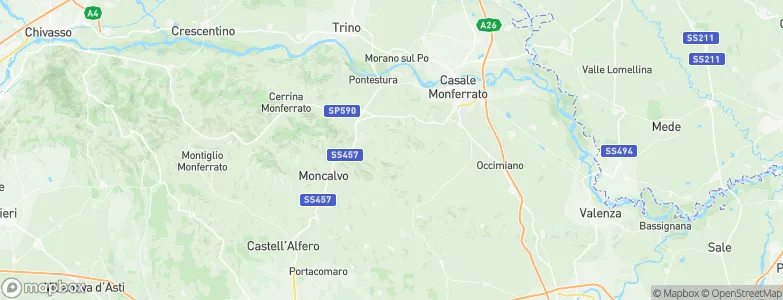 Sala Monferrato, Italy Map