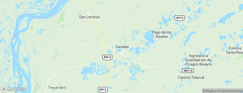 Saladas, Argentina Map