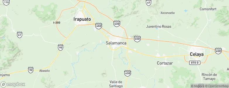 Salamanca, Mexico Map