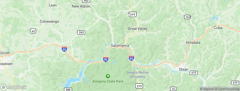 Salamanca, United States Map