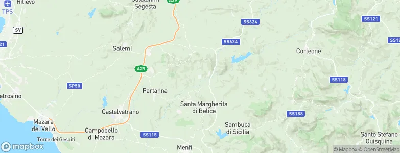 Salaparuta, Italy Map